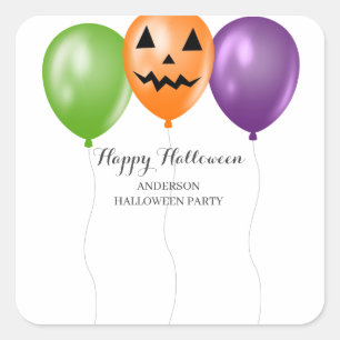 Elegante Halloween-Party Quadratischer Aufkleber
