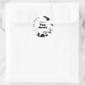 Elegante Halloween-Party Runder Aufkleber (Tasche)