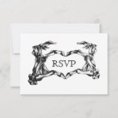 Elegante Halloween-RSVP-Karte RSVP Karte (Rückseite)