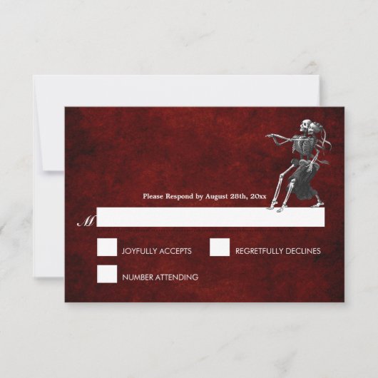 Elegante Halloween-RSVP-Karte RSVP Karte (Vorderseite)