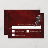 Elegante Halloween-RSVP-Karte RSVP Karte (Vorne/Hinten)