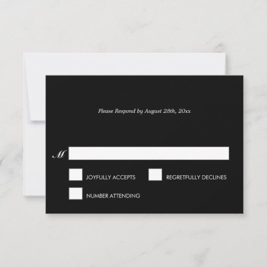 Elegante Halloween-RSVP-Karte RSVP Karte (Vorderseite)