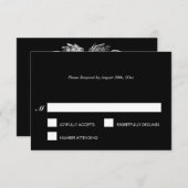 Elegante Halloween-RSVP-Karte RSVP Karte (Vorne/Hinten)
