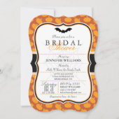 Elegante Halloween Themed Bridal Dusche Einladung (Vorderseite)