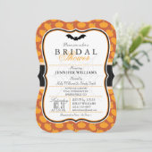 Elegante Halloween Themed Bridal Dusche Einladung (Stehend Vorderseite)