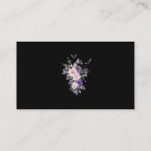 elegante halloween uAwg qr code Hochzeit schwarz Begleitkarte (Rückseite)