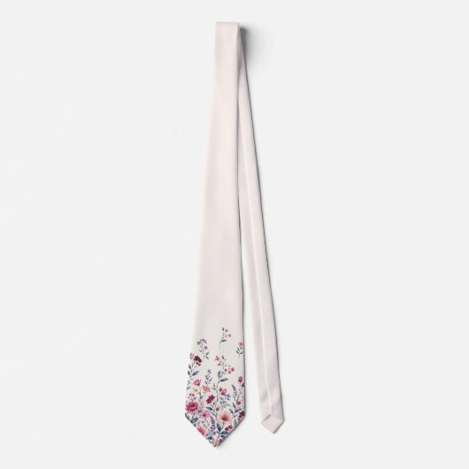 Elegante Halstuch mit Blumenmuster Krawatte (Vorderseite)