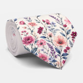 Elegante Halstuch mit Blumenmuster Krawatte (Gerollt)