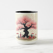 Elegante Hanami-Kirschblüten-Tasse