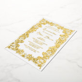 Elegante Hand Drawn Floral Quinceañera Folieneinladung (Gedreht)