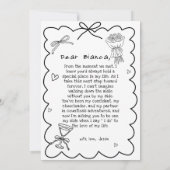 Elegante Hand Drawn Trauzeugin Vorschlag Card Einladung (Rückseite)