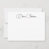 Elegante Hand Letted Script Note Card Mitteilungskarte (Vorderseite)
