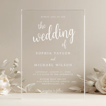 Elegante Hand Lettering White Wedding