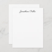 Elegante Hand-Script-Text Vertikal Personalisiert  Mitteilungskarte (Vorne/Hinten)