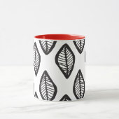 Elegante Hand zeichnend Blatt Tribal-Muster indisc Tasse (Zentrum)