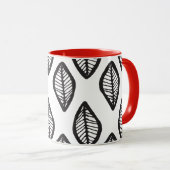 Elegante Hand zeichnend Blatt Tribal-Muster indisc Tasse (VorderseiteRechts)