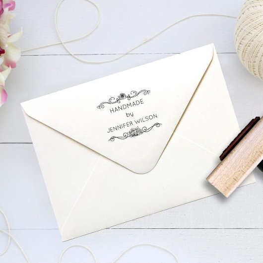 Elegante Handarbeit Personalisierte Briefmarke der Gummistempel