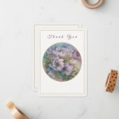 Elegante handbemalte Blumenkarte Mitteilungskarte (Vorderseite/Rückseite Beispiel)