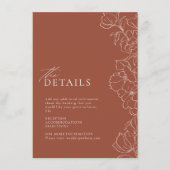 Elegante handgearbeitete Terrakotta-Details Begleitkarte (Vorderseite)