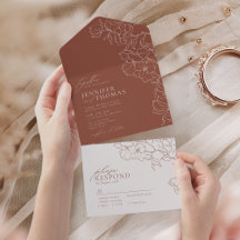 Elegante handgearbeitete Terrakotta Hochzeit