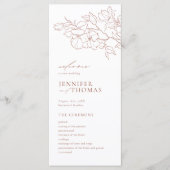 Elegante handgearbeitete Terrakotta Hochzeit Programm (Vorderseite)