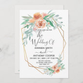 Elegante, handgefertigte Aquarellblumen-Einladung Einladung (Vorne/Hinten)