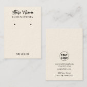 Elegante handgefertigte Ohrmarkierung Visitenkarte (Vorne/Hinten)