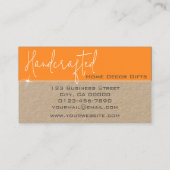 Elegante handgefertigte Rose Blume Orange Visitenkarte (Rückseite)