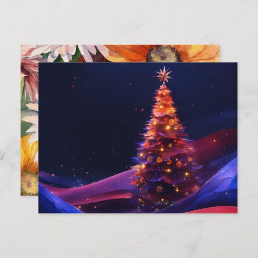Elegante handgefertigte Weihnachtskarte Postkarte (Vorne/Hinten)