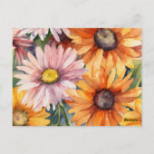 Elegante handgefertigte Weihnachtskarte Postkarte (Rückseite)