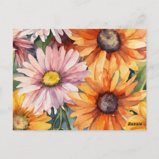 Elegante handgefertigte Weihnachtskarte Postkarte (Rückseite)