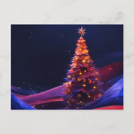 Elegante handgefertigte Weihnachtskarte Postkarte (Vorderseite)