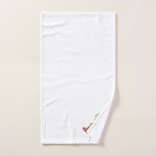 Elegante handgemalte rote Pupes Monogram-Initys Badhandtuch Set (Handtuch)