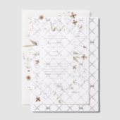 Elegante handgemalte Wildblume Hochzeit Pergament Einladungen (Versetzt (Einladung))