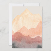 Elegante, handgeschriebene Berge Hochzeit Einladung (Rückseite)