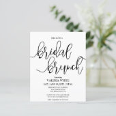 Elegante handgeschriebene Bridal Brunch Einladung (Stehend Vorderseite)
