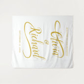 Elegante handgeschriebene Gold Swash Calligrafy We Wandteppich (Vorderseite (Horizontal))