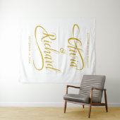 Elegante handgeschriebene Gold Swash Calligrafy We Wandteppich (Beispiel (Horizontal))