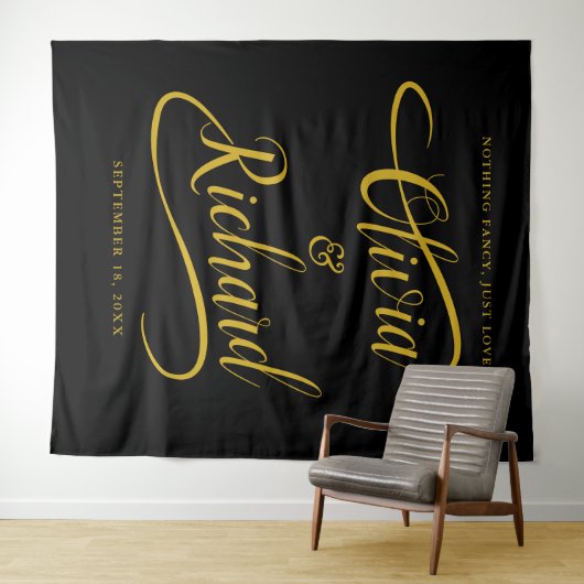 Elegante handgeschriebene Goldwaschkalligrafie Hoc Wandteppich (Beispiel (Horizontal))