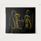 Elegante handgeschriebene Goldwaschkalligrafie Hoc Wandteppich (Vorderseite (Horizontal))