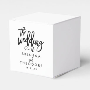Elegante handgeschriebene Hochzeit Geschenkschachtel