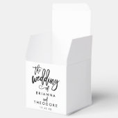 Elegante handgeschriebene Hochzeit Geschenkschachtel (Geöffnet)