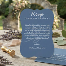 Elegante handgeschriebene Hochzeits-RSVP-Karte