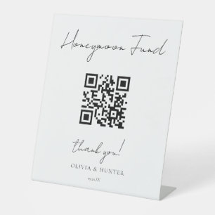 Elegante handgeschriebene Hochzeitsflitterwochenze Sockelschild