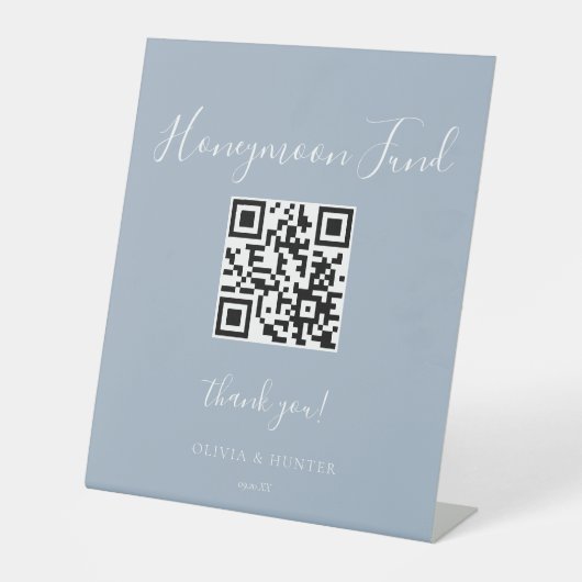 Elegante handgeschriebene Hochzeitsflitterwochenze Sockelschild (Vorderseite)