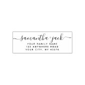 Elegante handgeschriebene Hochzeitstil-Rücksendead Permastempel (Design)