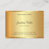Elegante handgeschriebene Monogram Script Gold Mod Visitenkarte (Rückseite)