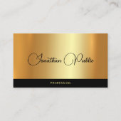 Elegante handgeschriebene Name Schwarz & Gold-Vorl Visitenkarte (Vorderseite)