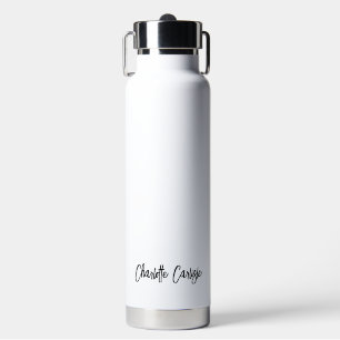 Elegante handgeschriebene Schriftart Schwarz Moder Trinkflasche