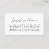 Elegante handgeschriebene Script Bridal Display-Du Begleitkarte (Vorderseite)